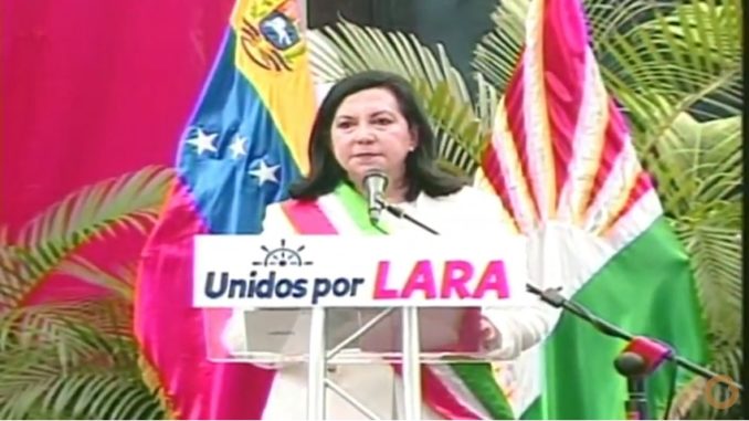 Gobernadora del Estado Lara, Carmen Meléndez. 