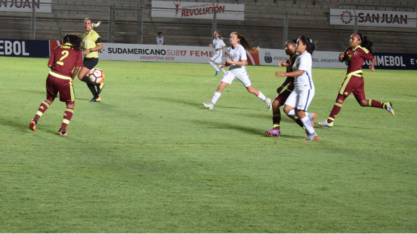 Vinotinto femenina empató con Chile en Sudamericano sub17