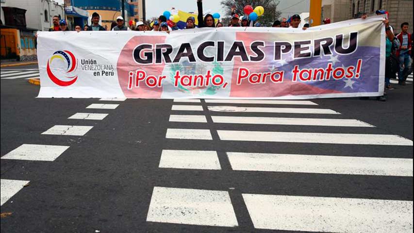 Perú entregará permiso provisional de trabajo a venezolanos