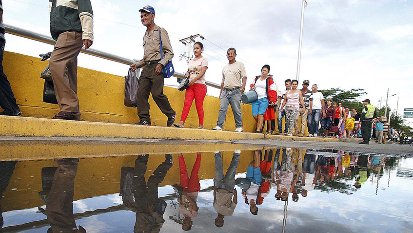 Venezolanos migrando.