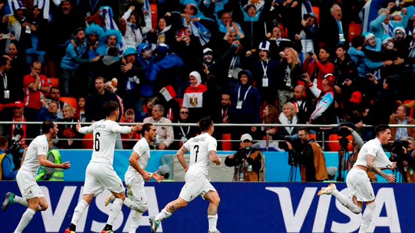 Uruguay debutó con victoria en el Mundial 2018