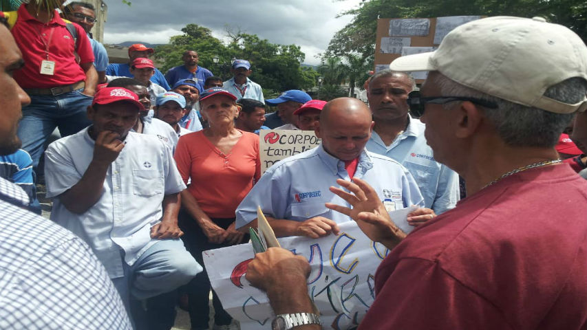 Trabajadores de Corpoelec- Yaracuy exigen ajuste de salario