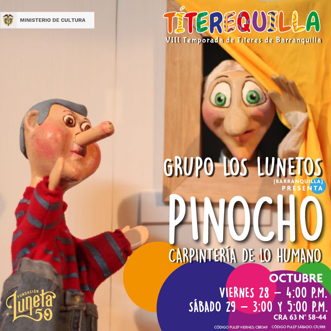 Los Lunetos presentan “Pinocho”, obra de títeres ganadora de una beca de circulación internacional