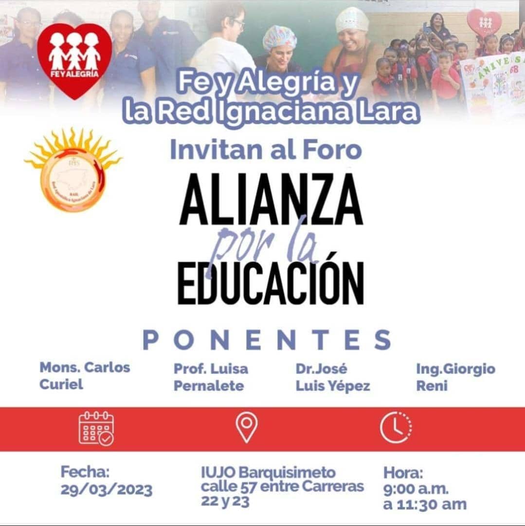 Fe y Alegría promueve una Alianza por la Educación en Lara